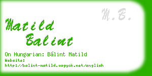 matild balint business card
